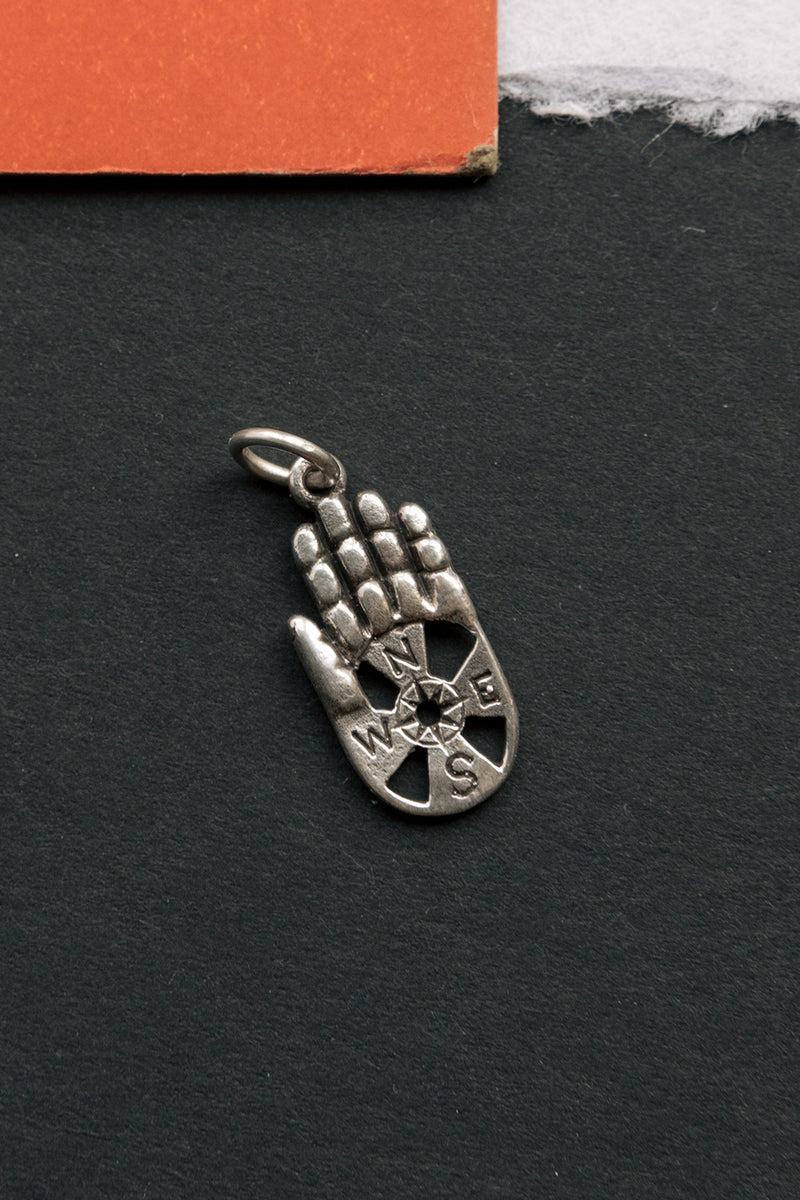 Sterling Silver Put Your Hand In Mine Hamsa Pendant
