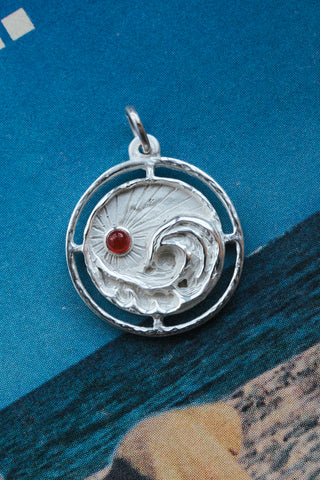 Sterling Silver It's a Balancing Act Sun and Wave Pendant