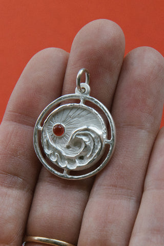 Sterling Silver It's a Balancing Act Sun and Wave Pendant