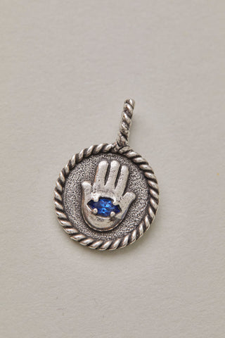vintage silver hamsa pendant