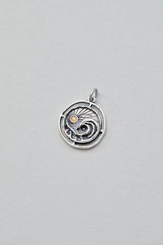 classic sun and wave jewelry in vintage silver