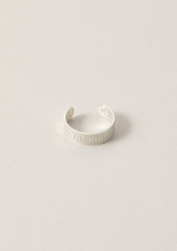 Be Kind Air and Anchor Word Band Ring in Sterling Silver