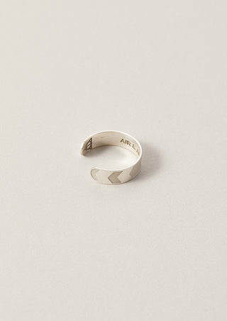 Evolve Wise Word Adjustable Ring in Sterling Silver with side details