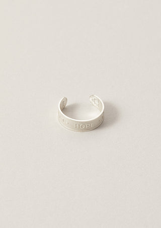 Hope Wise Word Band Adjustable Ring in Sterling Silver