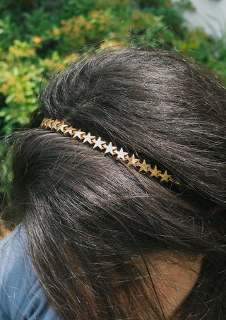women's 14kt gold star headband