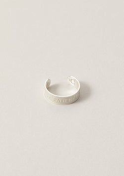 Patience Wise Word Adjustable Ring in Sterling Silver